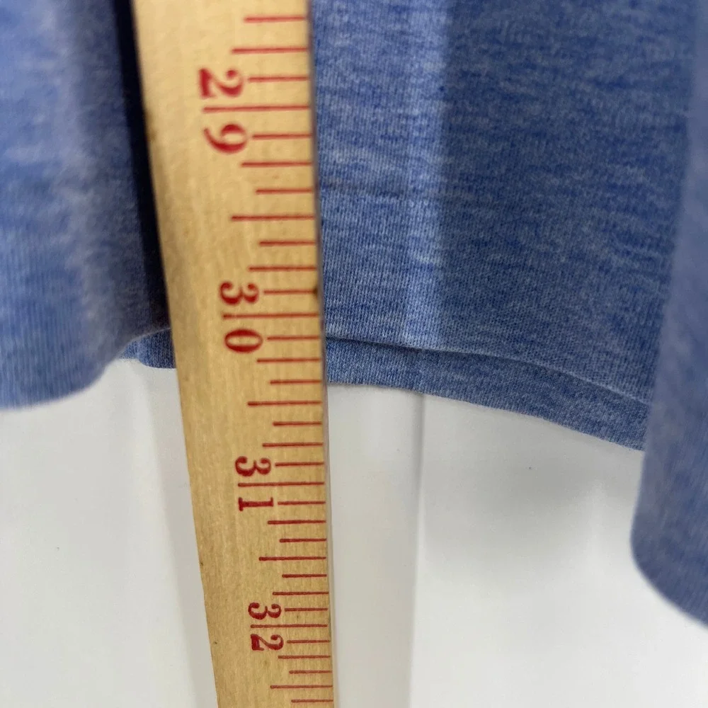 Polo Ralph Lauren Mens XL Classic Fit Blue Heathered Cotton Polo Shirt‎ Red Pony